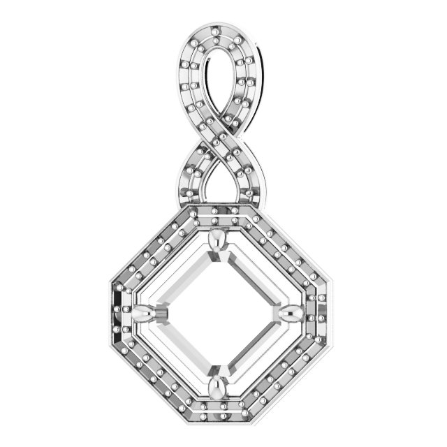 Accented Halo-Style Pendant