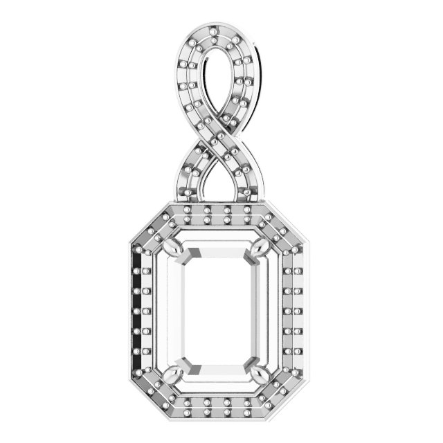Accented Halo-Style Pendant