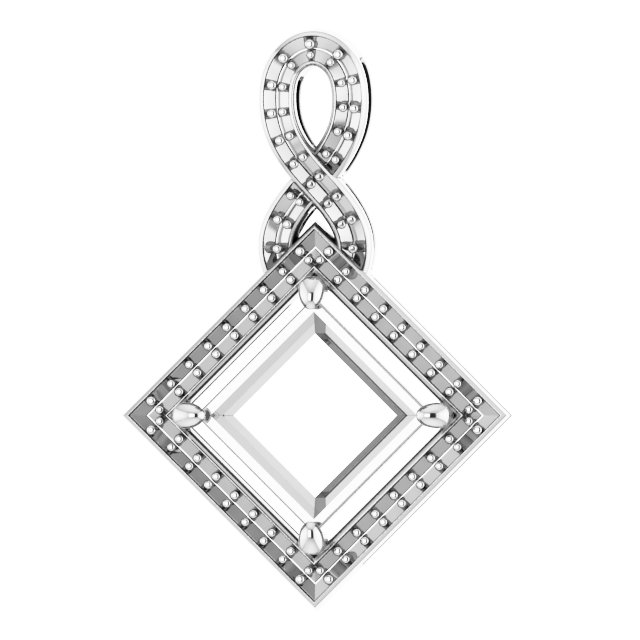 Accented Halo-Style Pendant
