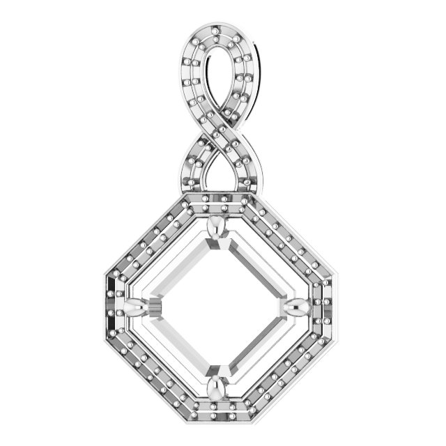 Accented Halo-Style Pendant