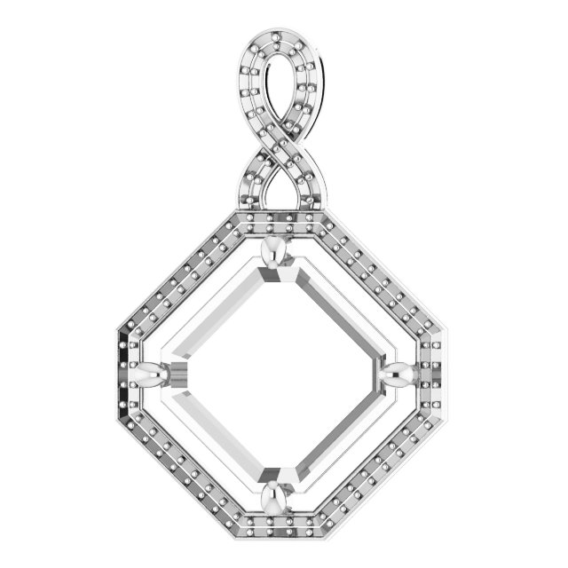 Accented Halo-Style Pendant