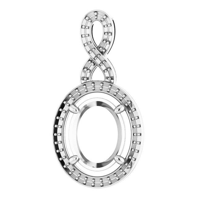 Accented Halo-Style Pendant