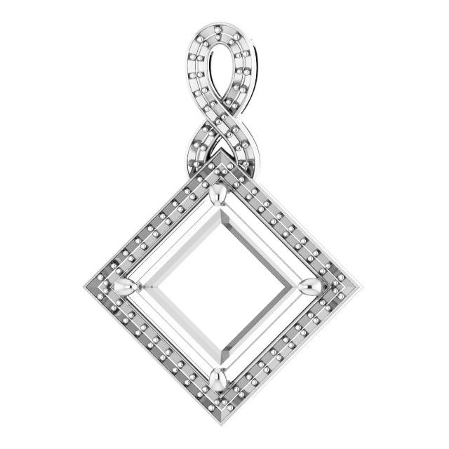 Accented Halo-Style Pendant
