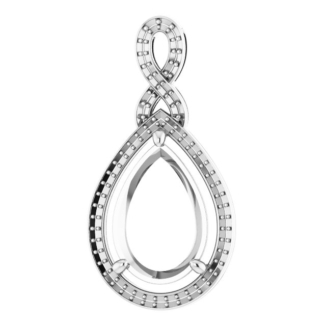 Accented Halo-Style Pendant