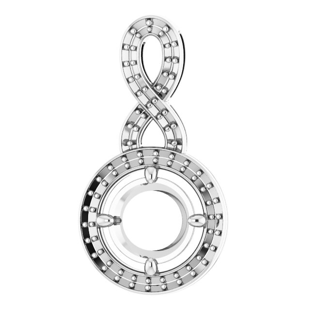 Accented Halo-Style Pendant