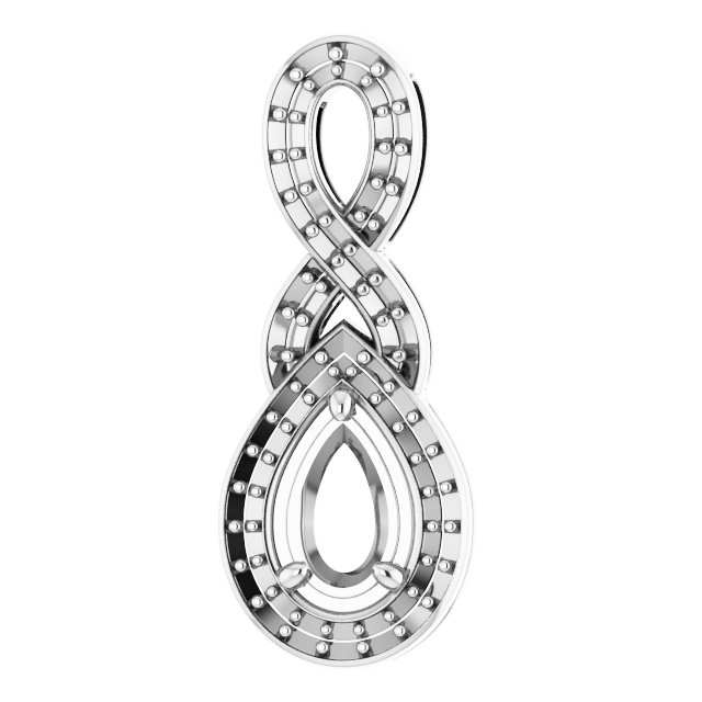 1/3 CTW Natural Diamond Pendant – 14K White Gold