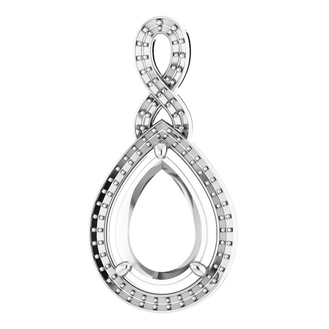 Accented Halo-Style Pendant