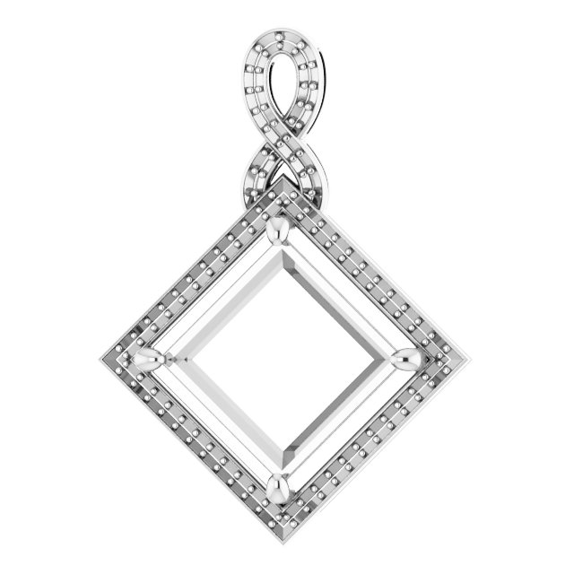 Accented Halo-Style Pendant