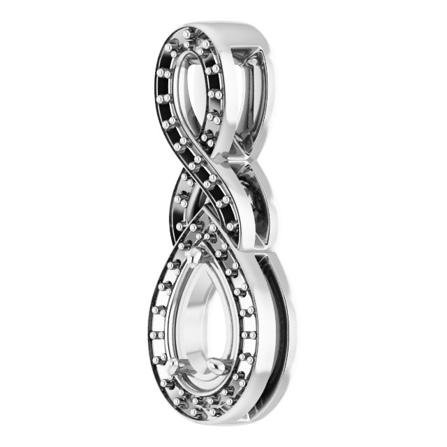 Alternative view of 1/3 CTW Natural Diamond Pendant – 14K White Gold