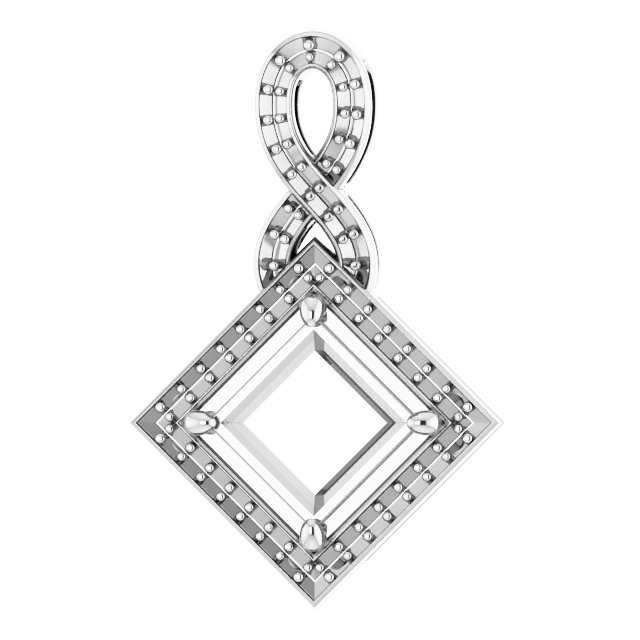 Accented Halo-Style Pendant