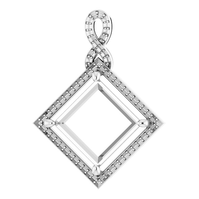 Accented Halo-Style Pendant