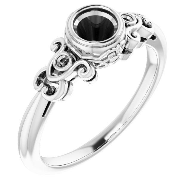 Bezel-Set Accented Sculptural Ring
