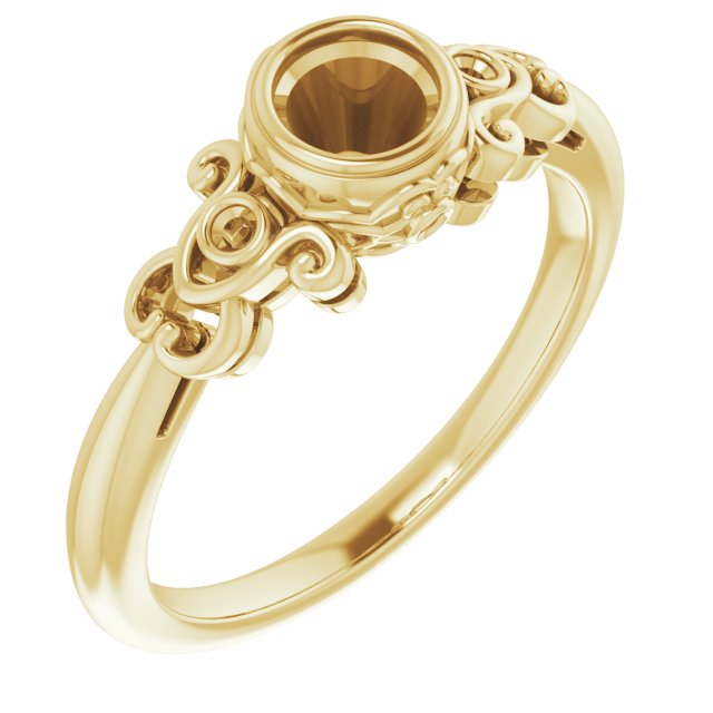 Bezel-Set Accented Sculptural Ring