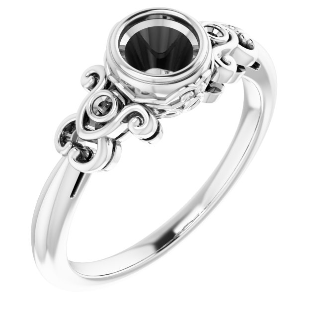 Bezel-Set Accented Sculptural Ring