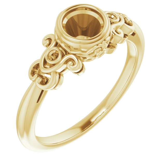 Bezel-Set Accented Sculptural Ring