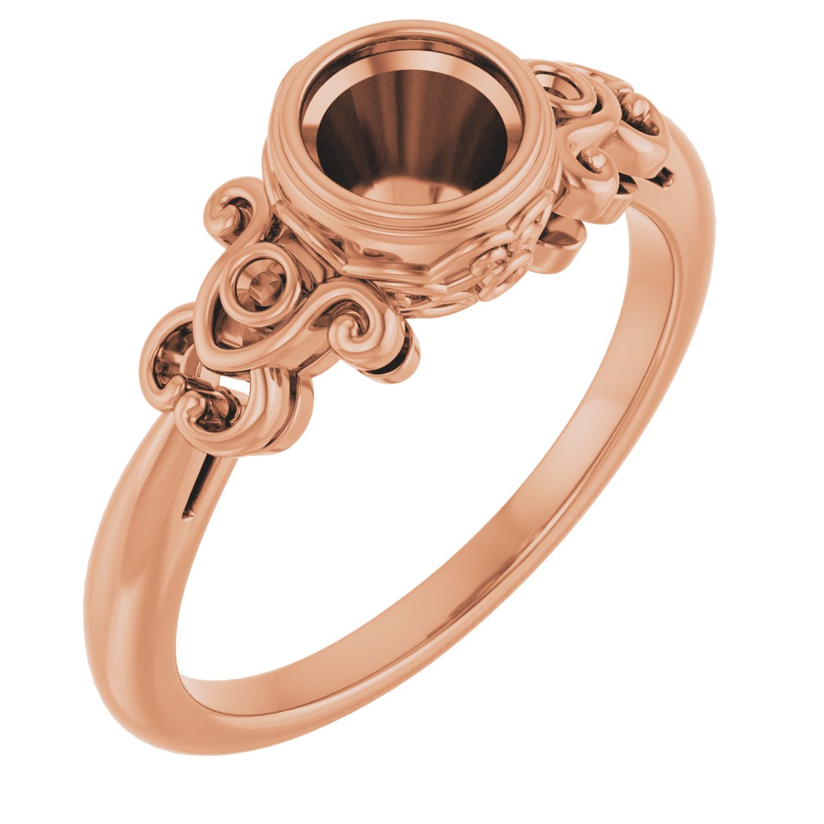 Bezel-Set Accented Sculptural Ring