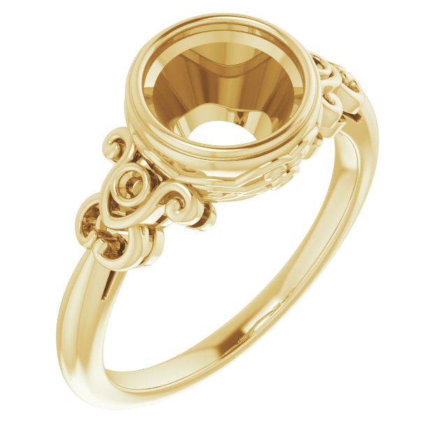 Bezel-Set Accented Sculptural Ring