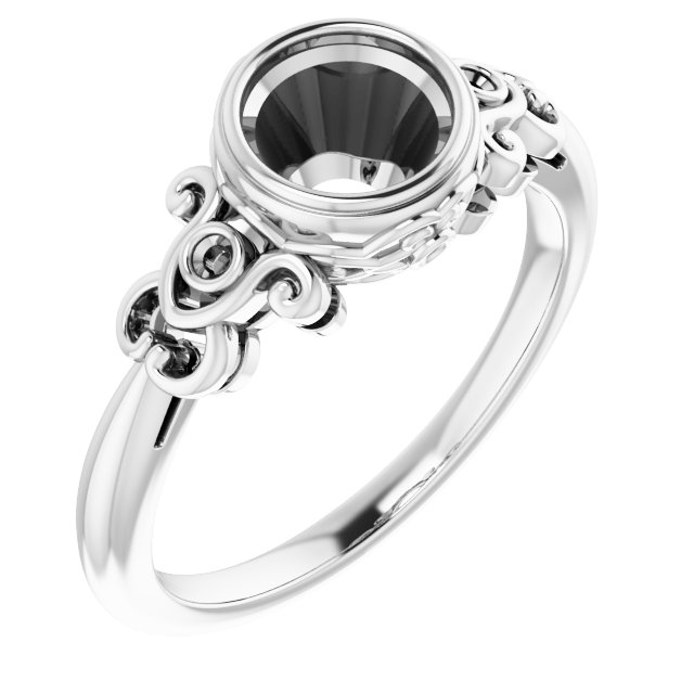 Bezel-Set Accented Sculptural Ring