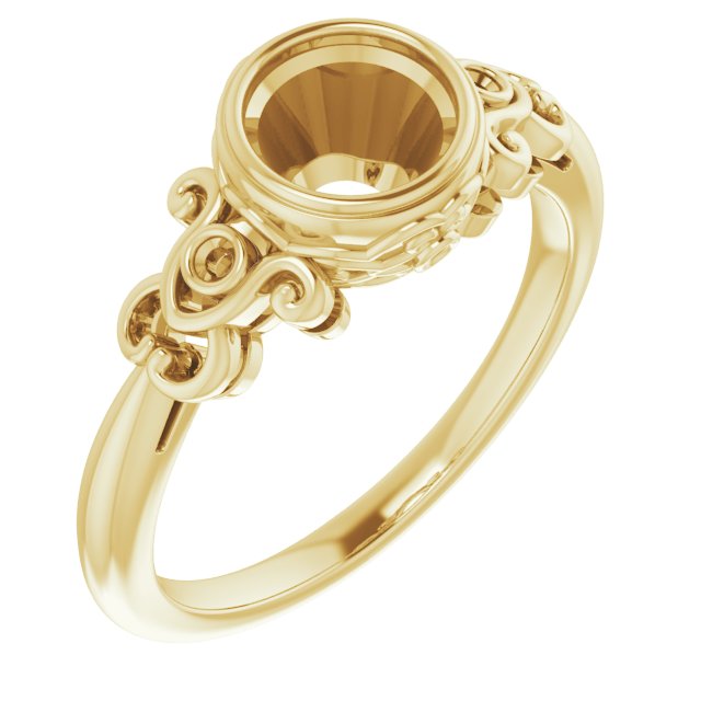 Bezel-Set Accented Sculptural Ring