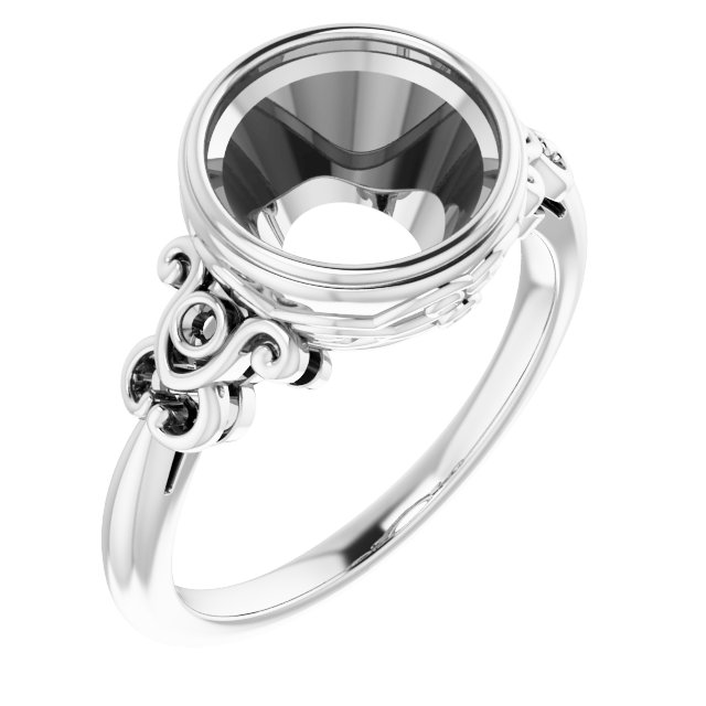 Bezel-Set Accented Sculptural Ring