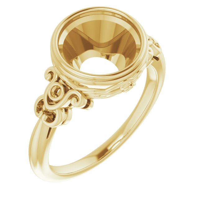 Bezel-Set Accented Sculptural Ring