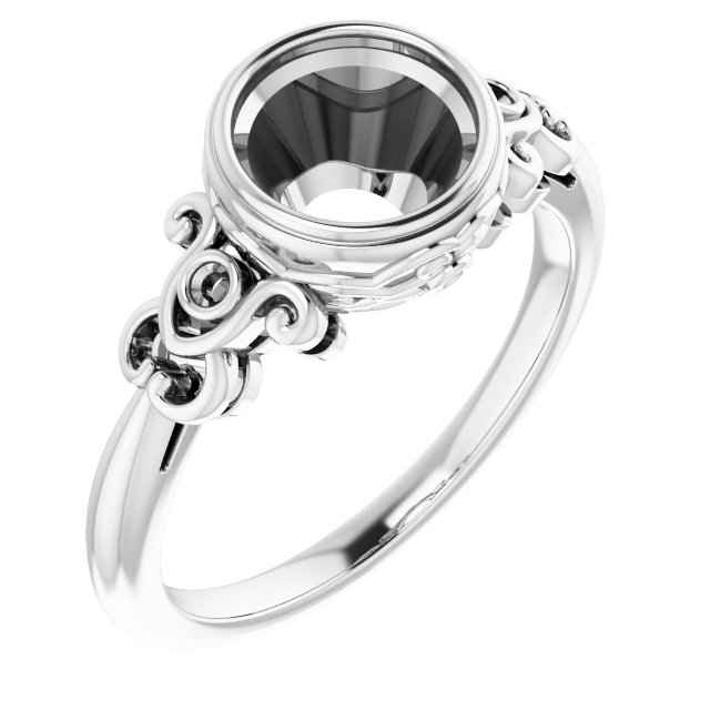 Bezel-Set Accented Sculptural Ring