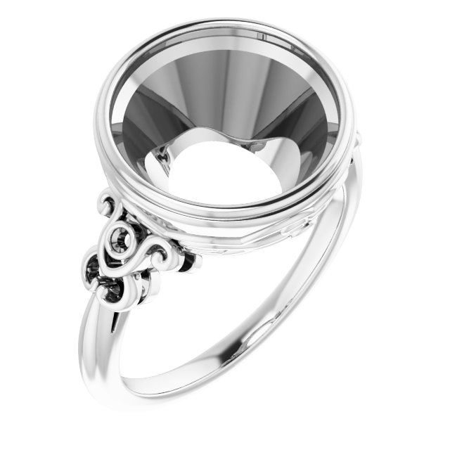 Bezel-Set Accented Sculptural Ring