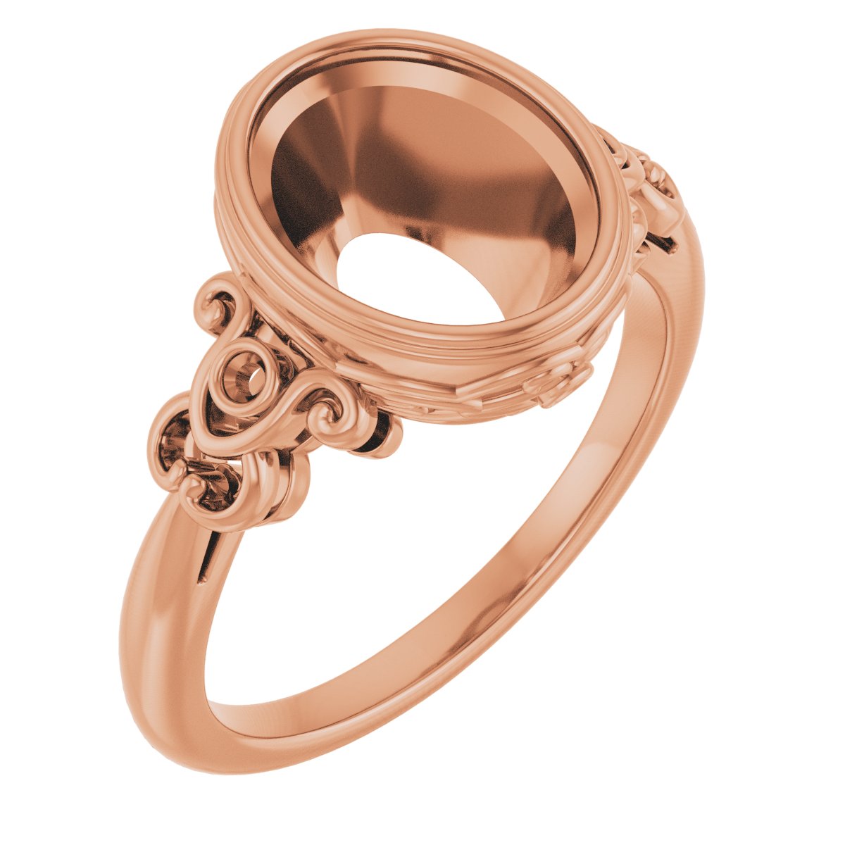 Bezel-Set Accented Sculptural Ring