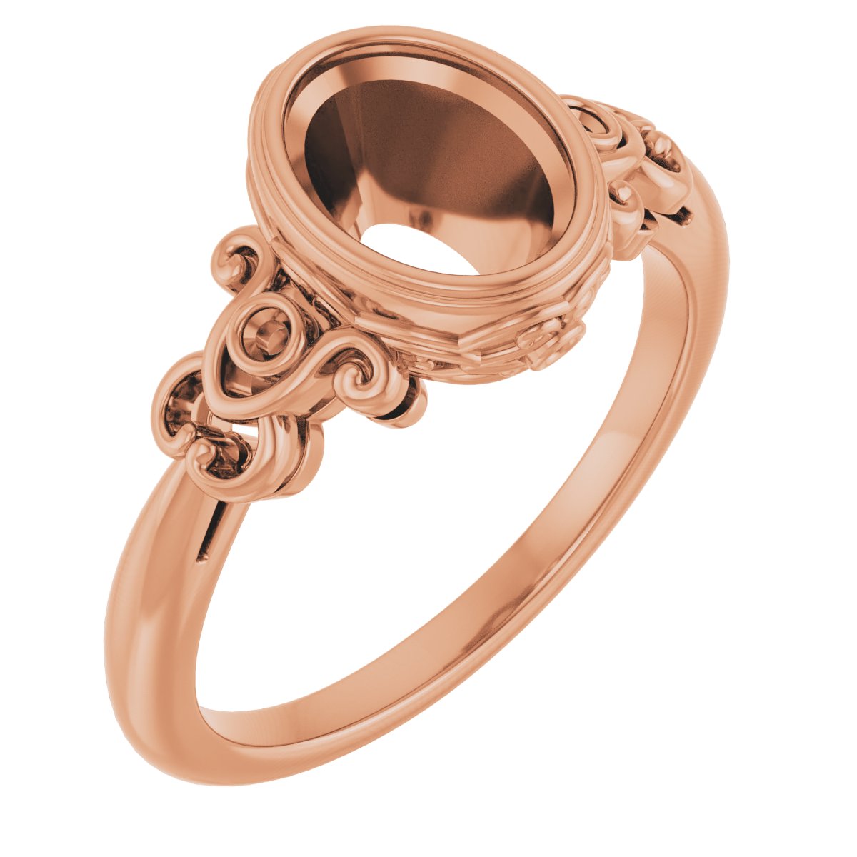 Bezel-Set Accented Sculptural Ring