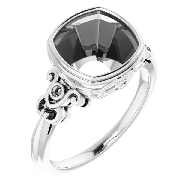 Bezel-Set Accented Sculptural Ring