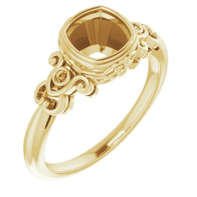 Bezel-Set Accented Sculptural Ring