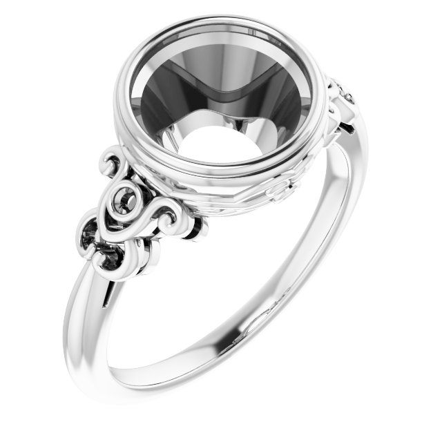 Bezel-Set Accented Sculptural Ring