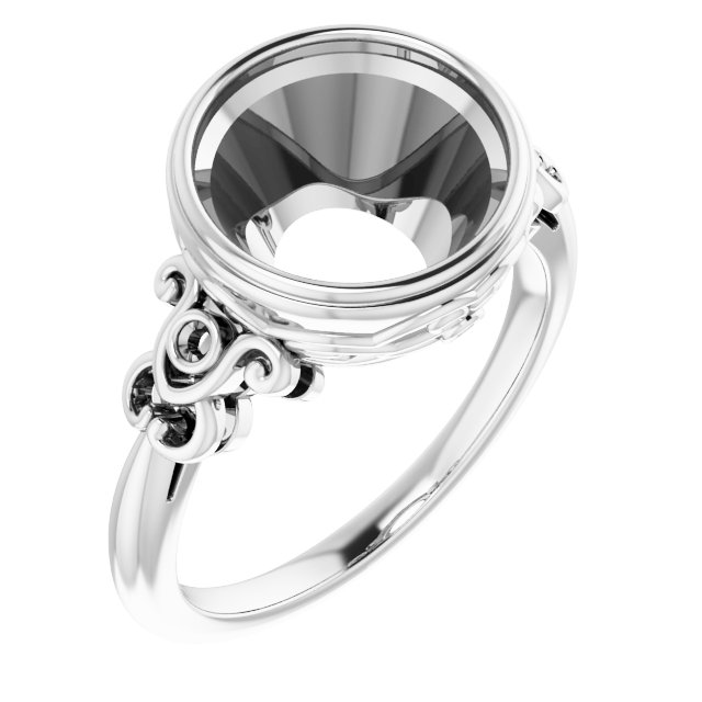 Bezel-Set Accented Sculptural Ring