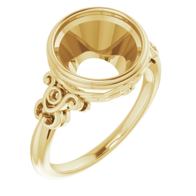 Bezel-Set Accented Sculptural Ring