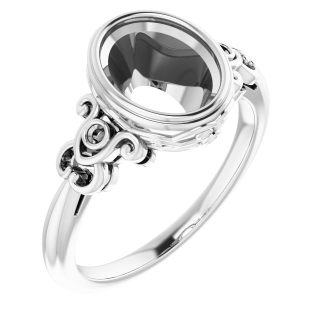 Bezel-Set Accented Sculptural Ring