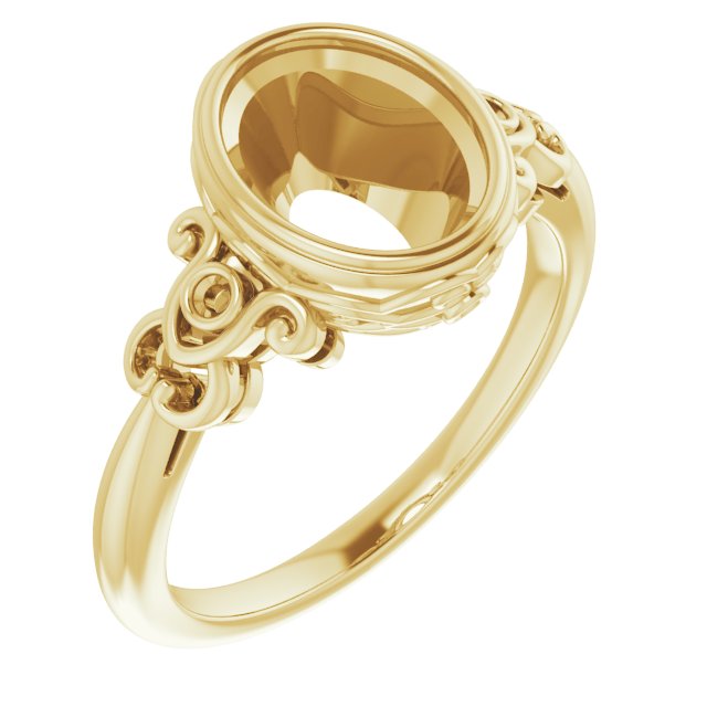 Bezel-Set Accented Sculptural Ring