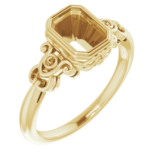 Bezel-Set Accented Sculptural Ring