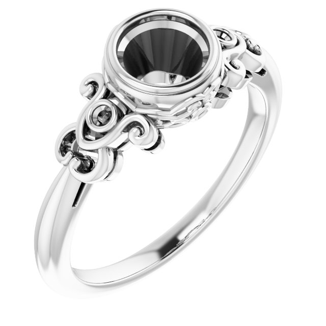 Bezel-Set Accented Sculptural Ring