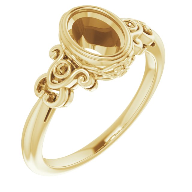 Bezel-Set Accented Sculptural Ring