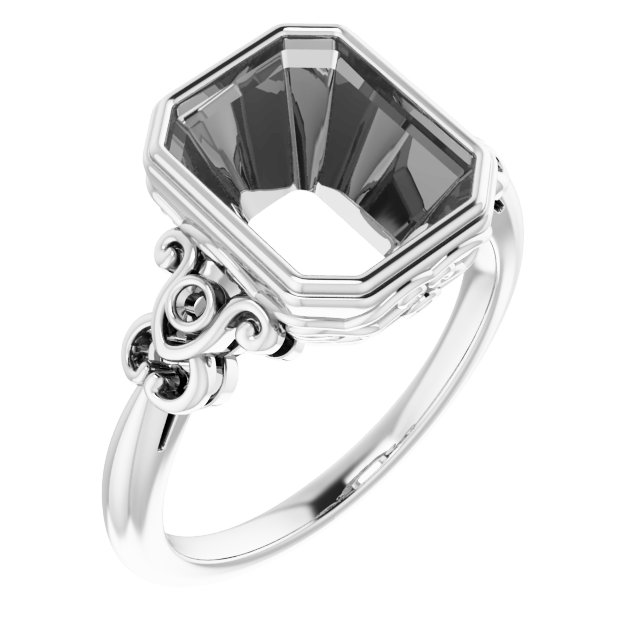 Bezel-Set Accented Sculptural Ring
