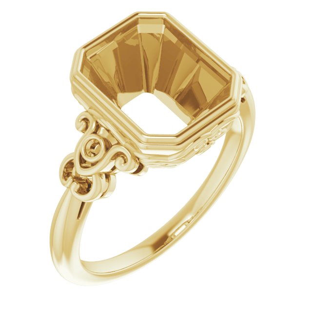 Bezel-Set Accented Sculptural Ring