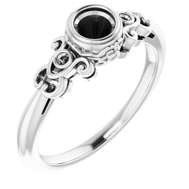 Bezel-Set Accented Sculptural Ring