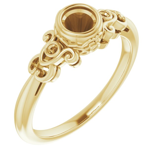 Bezel-Set Accented Sculptural Ring