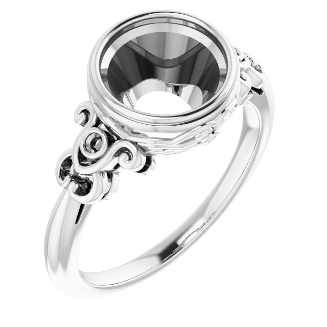 Bezel-Set Accented Sculptural Ring