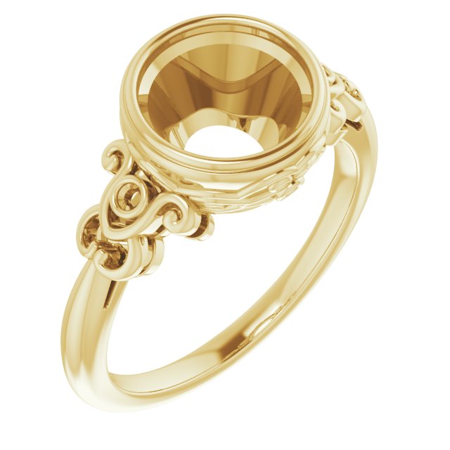 Bezel-Set Accented Sculptural Ring