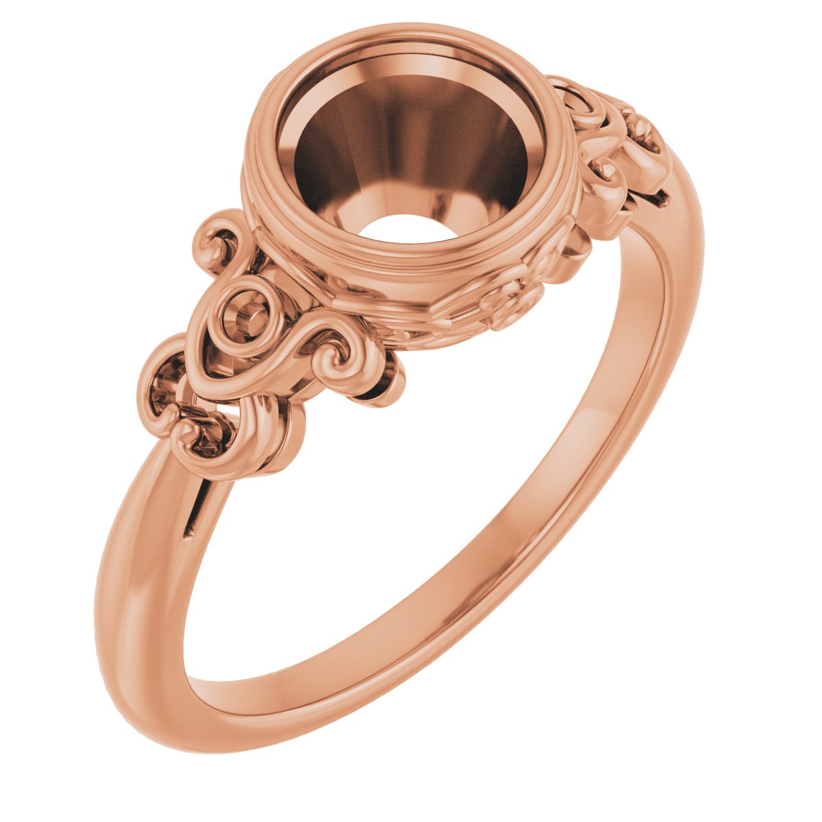 Bezel-Set Accented Sculptural Ring