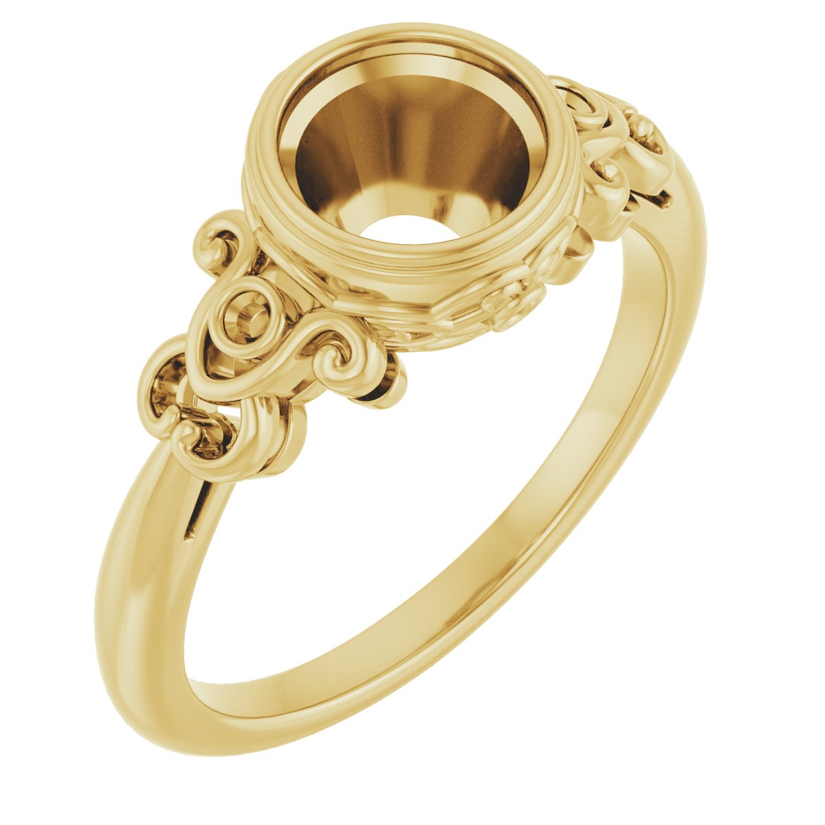 Bezel-Set Accented Sculptural Ring
