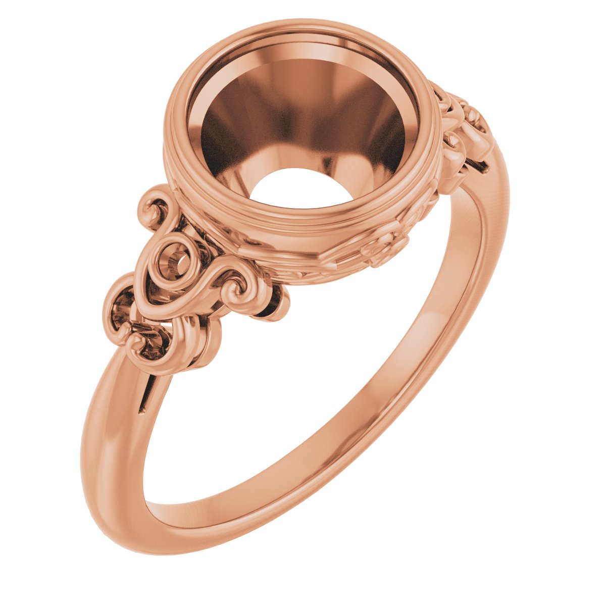 Bezel-Set Accented Sculptural Ring