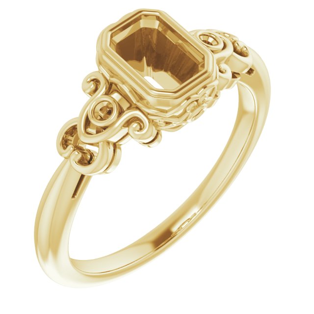 Bezel-Set Accented Sculptural Ring