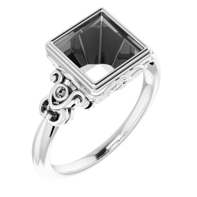 Bezel-Set Accented Sculptural Ring